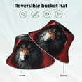 thumbnail image 2 of Kdxio Reflective Bucket Hat - Mysterious Hooded Wolf Print Bucket Hat for Men,Women, 2 of 6