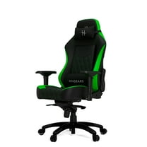 HHGears XL 800 Series Gaming Chair Black and Green with Headrest/Lumbar Pillows