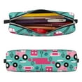 thumbnail image 2 of Naloa Excavator Leather Pencil Case, Makeup Pouch, Zipper Pouch for Daily Essentials, Storage Organizer, Cosmetics and Stationary Bag, 2 of 7