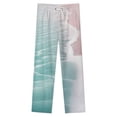 thumbnail image 4 of Beach Wave Print Winter Female Pants Flannel High Waist Women Pants Lady Warm Straight Leg Plush Trousers, 4 of 7