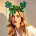 thumbnail image 2 of Uuowzo St.Patrick's Day Headbands, Green Shamrock Clover Hats Headband, Saint Patricks Day Irish Headwear Costume Accessories Top Hat Head Band Party Favors for Women Men, 2 of 5
