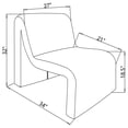 thumbnail image 6 of Coaster Drayton Upholstered Curved Armless Accent Chair, Black, 6 of 10