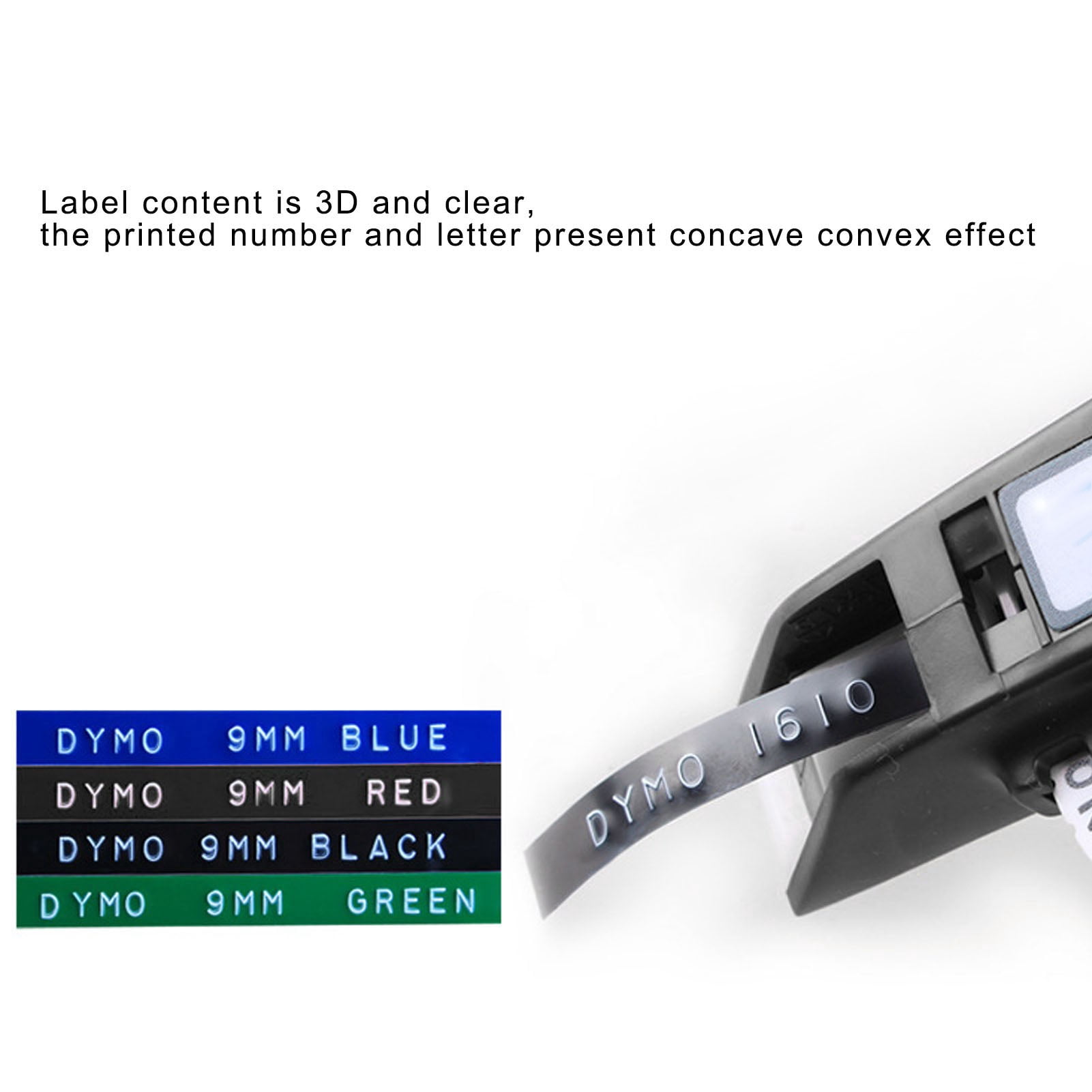 Embossing Label Maker Clear Number Letter One Hand Operation Durable ABS Label Making Embosser for Label DIY Red