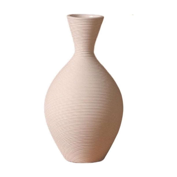 Jarrón de cerámica con cintura caqui for arreglo floral decorativo de sala de estar