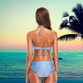 thumbnail image 5 of Dreamtimes 2 Pcs Swimsuit Beautiful Snowflake Christmas Womens Top Halter Beach Bathing Bikini Set, Small, 5 of 6