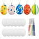 thumbnail image 1 of Huevos de Grafiti Pintados, 12 Cáscaras de Huevo de Pascua Sin Terminar, Kit de Decoración Diy, Tinta de 10 Ml y Pinceles Incluidos, Decoración para Fiestas de Primavera, Manualidades para El Hogar y, 1 of 7