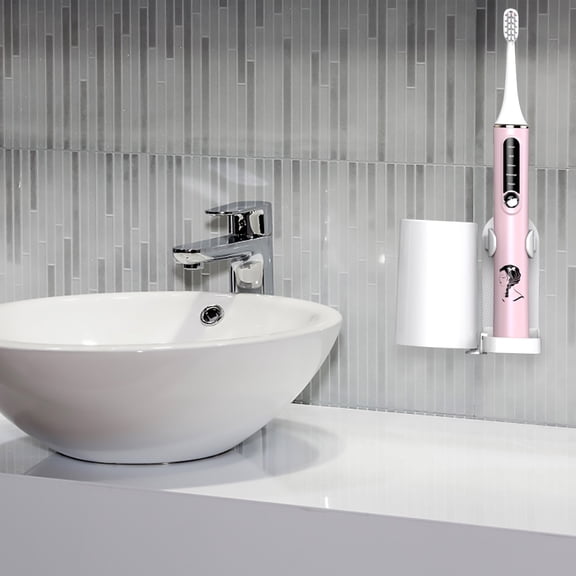 Zcyifa toothbrush holder 2 Sets Electric Toothbrush Holder Wall Mounted Toothbrush Cup Rack for Bathroom