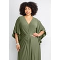thumbnail image 3 of Catherines Women's Plus Size V-Neck Twist Maxi Dress, 3 of 6