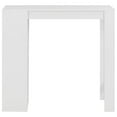 thumbnail image 3 of vidaXL Bar Table with Shelf White 43.31"x19.69"x40.55", 3 of 36