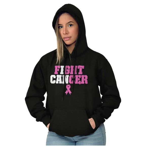 Breast Cancer I Can Fight Cancer Hoodie Sweatshirt Women Brisco Brands S