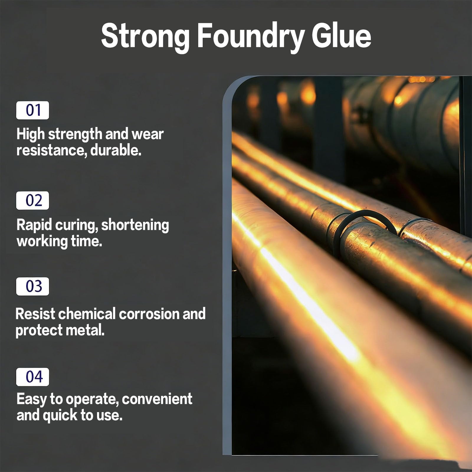 Metal Repair Glue, Strong Foundry Glue for Metal, Enhanced Casting Glues, Premium Liquid Welding Filler for Metals Defects and Repairs (2 Set)