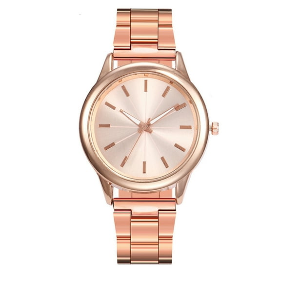 LOLIPPYY 1Pc Stylish Students Watch Rose Alloy and Stainless Steel Wristwatch