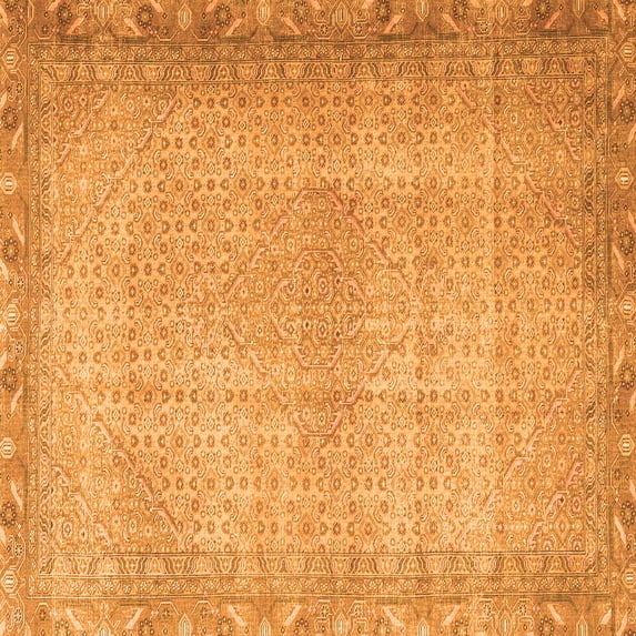 Ahgly Company Indoor Square Persian Orange Traditional Area Rugs, 6' Square