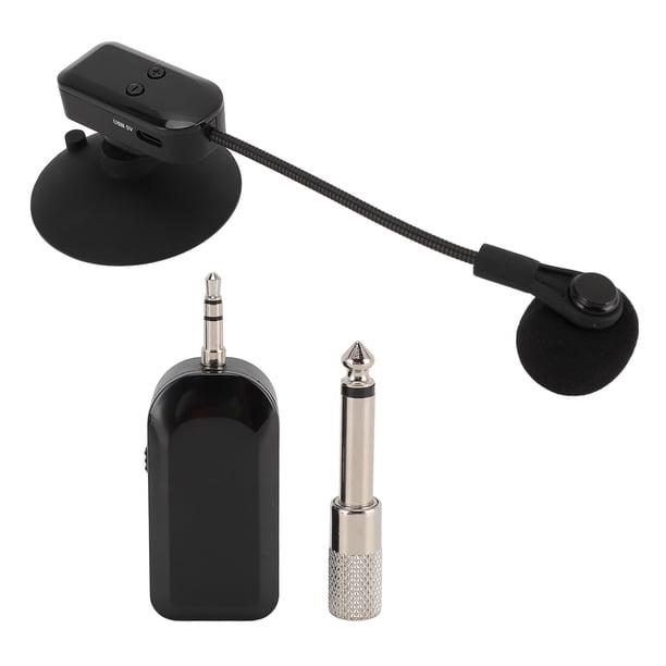 Sistema De Micrófono Para Instrumentos, Micrófono Inalámbrico Para Instrumentos 2.4G Resistente A Interferencias HiFi Ajustable Extraíble De Alta Resistencia Para