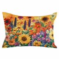 thumbnail image 2 of Colorful Flowers King Size Pillow Cover, Pillowcase Protectors with Zipper, Breathable Decorative Throw Pillow Case Cover, Farmhouse Sunflower Daisy Pillow Shams for Couch Sofa 20x36Inch, 2 of 8