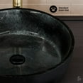 thumbnail image 4 of Avallon 16.5 " Round Glass Vessel Sink, Black, 4 of 10