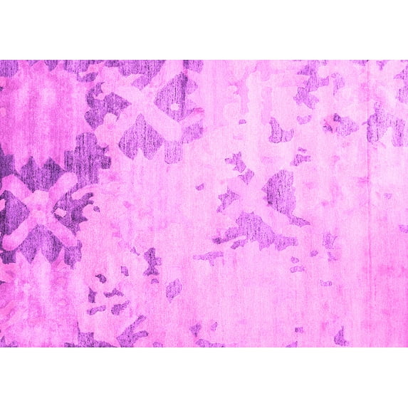 Ahgly Company Indoor Rectangle Abstract Pink Contemporary Area Rugs, 7' x 9'