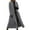 Gray, variant on Women's Long Wool Blend Overcoat Elegant Full-Length Winter Trench Coat with Lapel Collar, Purple