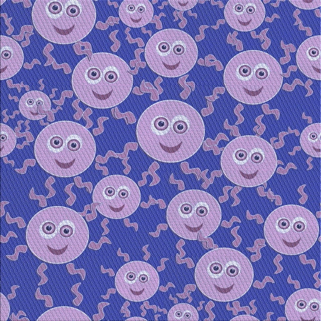 Ahgly Company Machine Washable Indoor Square Transitional Purple Mimosa Purple Area Rugs, 4' Square
