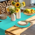 thumbnail image 4 of Turquoise Round 15 Inch Placemats Set of 8, Modern Pure Turquoise HeatResistant Non Slip Place Mats for Dining Table, Wipeable Braided Kitchen Table Mats for Housewarming, 4 of 9