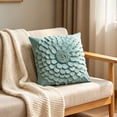 thumbnail image 2 of Textured Floral Throw Pillow, Handmade Petal Flower Cushion With Coastal Style Design, Decorative Accent Pillow For Sofa Bedroom Farmhouse Home Decor, pillows, 2 of 6