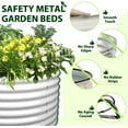 thumbnail image 4 of ANLEOLIFE 8 PACK8x4x2 ft Galvanized Raised Garden Bed Kit, Oval Metal Deep Root Planters Large Bottomless, 478 Gallon Capacity, Antique White, 4 of 8