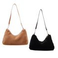 thumbnail image 1 of 2 piezas de moda de felpa axila bolsa bolsa peluda bolso de mano para otoño invierno negro y Yuyangstore Monedero de hombro para mujer, 1 of 8