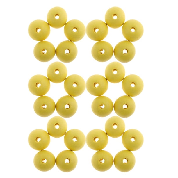 30 Unids / pieza de para Manualidades de Joyería DIY, Sueltas de 14mm, Colores Dulces, Manualidades para Hallazgo 11 Gloria Granos sueltos redondos de madera