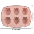 thumbnail image 3 of Silicone Baking Mold 12 Inch 6 Cup Flower Shaped, Non Stick Silicone Muffin Pan for Cupcake Mousse Pastry, Home Kitchen Baking Supplies Pink Silicone Bakeware for Home Bakers, 3 of 6