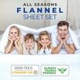 thumbnail image 5 of BNM Plaid Flannel Cotton Sheet Set, Twin, Charcoal, 5 of 11