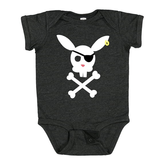 Inktastic Cute Easter Pirate Bunny with Eyepatch and Earring Boys or Girls Baby Bodysuit