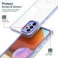 thumbnail image 4 of SaniMore for Samsung Galaxy A53 5G Case Slim Transparent [Not Yellowing Technology], Rugged PC & TPU Bumpers Built-in Detachable Lens Protector Shockproof Protective Cover, Purple, 4 of 7