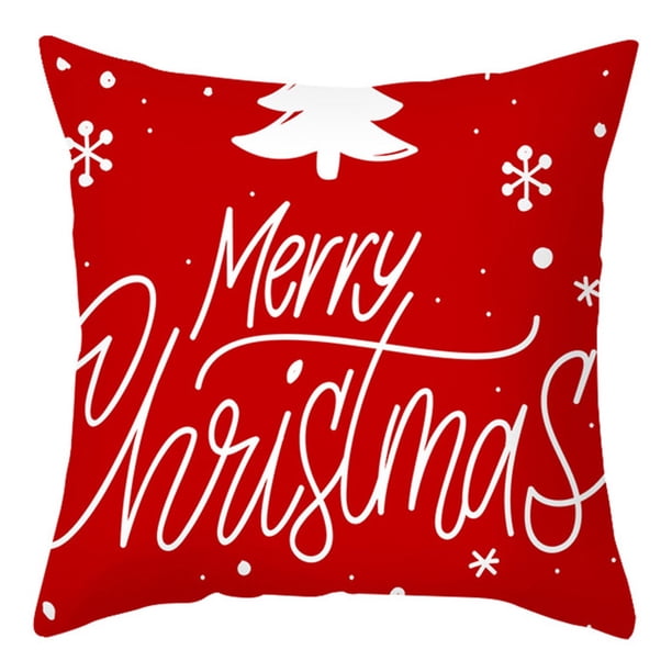 Teissuly 1Pcs Christmas Throw Pillow Covers Decoration Cotton Linen Cushion Cover Couch Pillow Cases for Couch Sofa Home and Car Teissuly WER202311216370