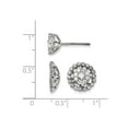 thumbnail image 5 of 14K White Gold Large Flower & Jacket Diamond Post Earrings, 5 of 5