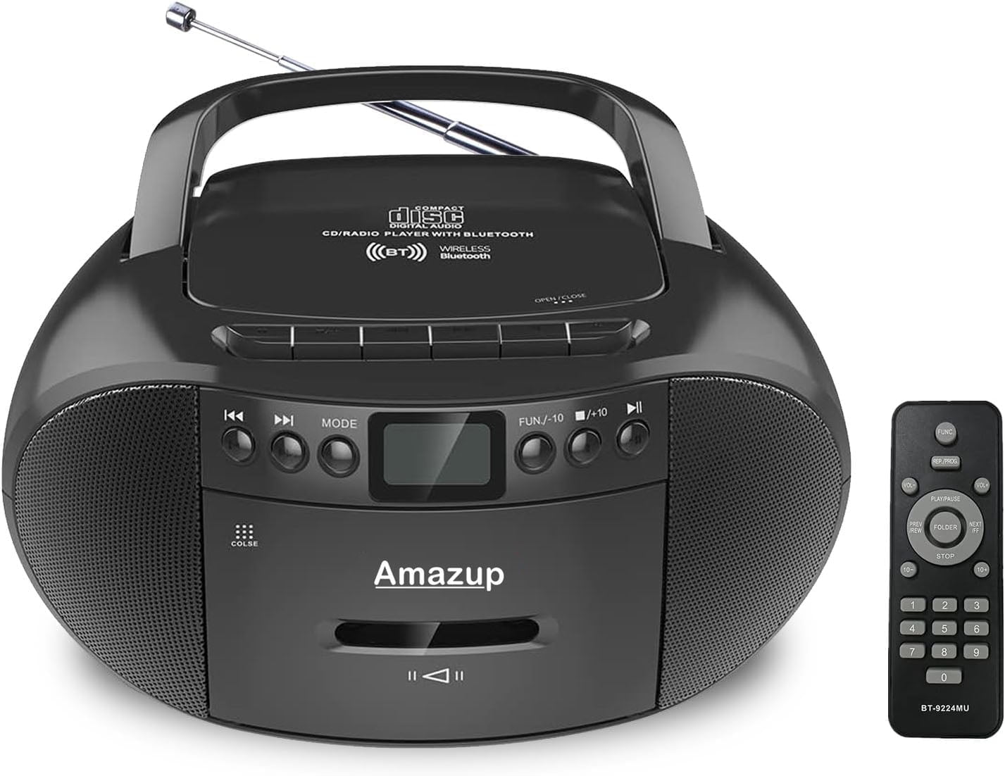 Prociv Portable CD Cassette Boombox with Bluetooth and AM/FM Radio photo 7