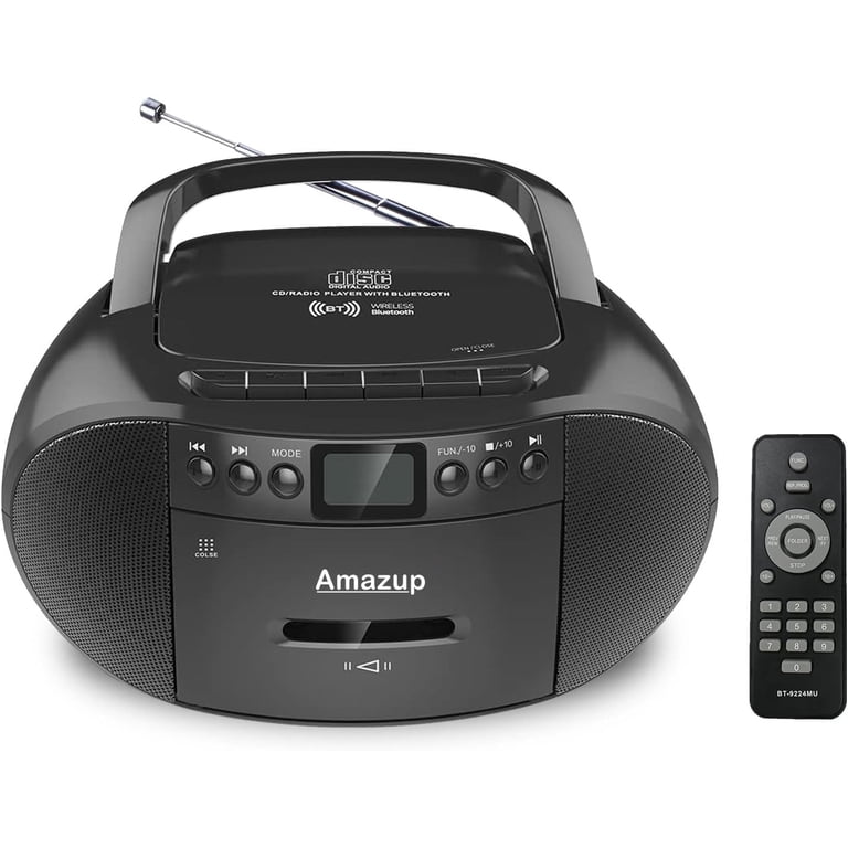 Aurex CD・USB・SD・AM/FM・TAPE・Bluetooth Amazup Tape Player with CD, FM AM Radio, Compact Boombox, CD Disc