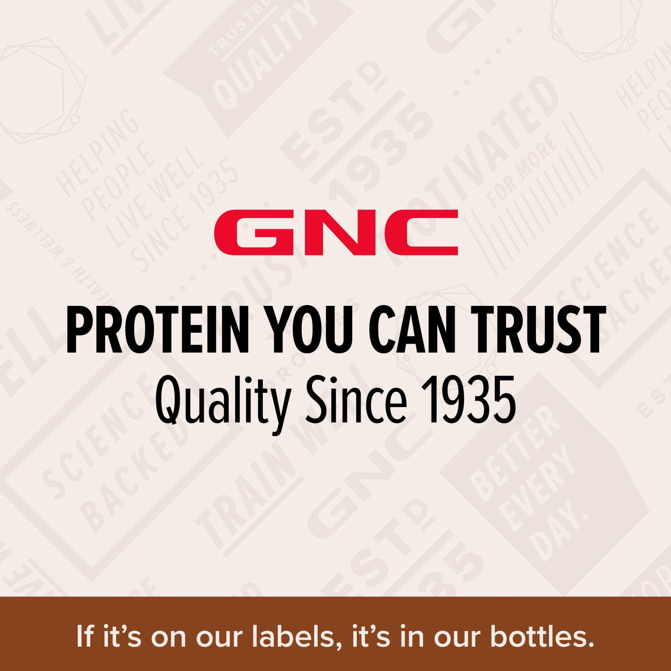 GNC Live Well Protein Powder, 25g Whey Protein, Rich Chocolate, Gluten Free, No Sugar Added, 16 Servings