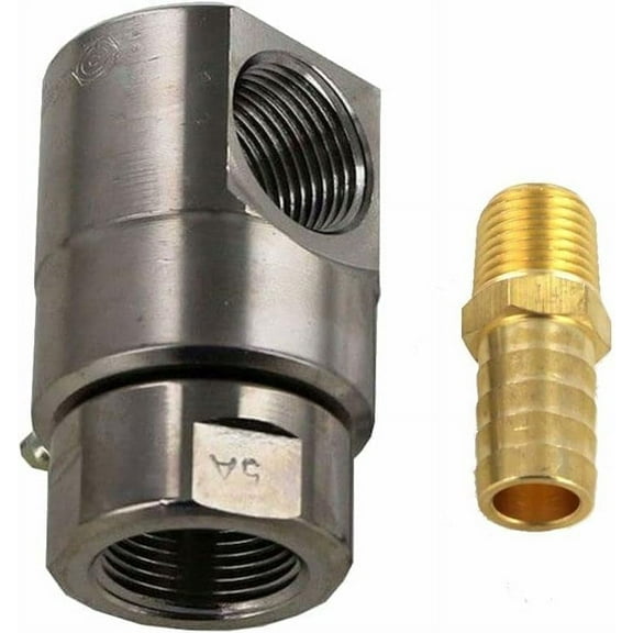 Rittenhouse Super Swivel Heavy-Duty Hose Reel Swivel 3/4" NPT with Brass Hose Barb Fitting 1/2" HB x 3/4" MNPT (Bundle, 2 Items)