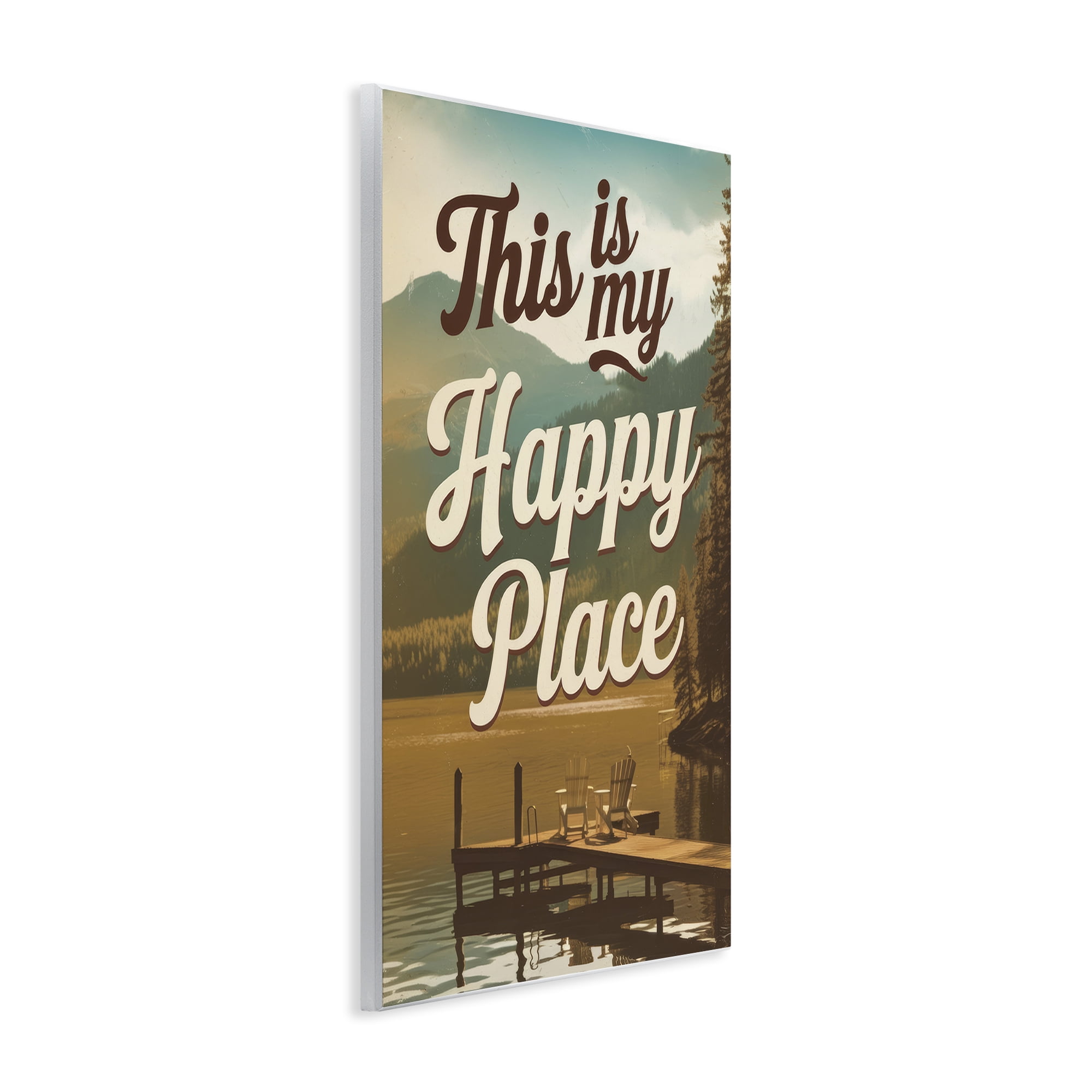 Stupell Industries Vintage My Happy Place Wall Plaque Art, design by Andreas Magnusson