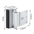 thumbnail image 2 of LOVEVER 1PC Home Security Reinforcement Door Lock - Childproof Door Locks for Front Door Kids Safety  Withstand 800 lbs for Inward Swing Doors  Add Extra Flip Lock Latches to Defend Apart, 2 of 9
