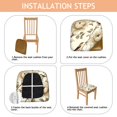 thumbnail image 4 of Pioneer Flower and Bird Seat Covers for Dining Room Chairs Set Of 4,Stretch Printed Washable Chair Seat Cover with Elastic Ties and Button,Removable Waterproof Couch Cushion Covers, 4 of 6