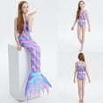 thumbnail image 2 of PMVFHDE Girls' Sleeveless 3-Piece Bikini Set with Ruffle & Flounce Trim, Scale Gradient Mermaid Design Swimwear for Hot Spring & Beach, Quick-Dry Comfortable Fit e,10-11 Years, 2 of 9