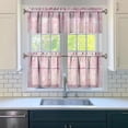 thumbnail image 3 of Kitchen Curtains and Valance Set 24 Inch Tier Pioneer Colorful Floral Curtains Small Drapes for Cafe Living Room Bathroom Farmhouse 3 Pieces Set Rod Pocket, 3 of 6