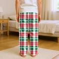 thumbnail image 4 of Abcomgle Kids Flannel Pajamas Girls Fleece Plaid Girls Christmas Pajamas Fall Elastic Waist Christmas Pjs for Kids Loose Girls Lounge Pants with Pockets, 4 of 6