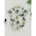 thumbnail image 4 of Bagilaanoe Toddler Baby Boy Shirt Rompers Print Short Sleeve Bodysuits 3M 6M 12M 18M 24M 3T 4T Kids Casual Summer Tops, 4 of 9