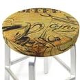 thumbnail image 3 of Balery Coffee Vintage Velvet Round Bar Chair Cushion Cover Adjustable, Protects From Scratches And Stains, Soft & Washable Ideal For Wooden And Metal Stools - 14 Inch, 3 of 7