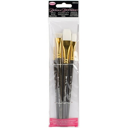 - Donna Dewberry 4-Piece Glass Brush Set