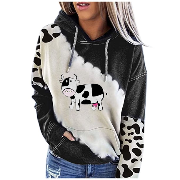 Sudadera informal de manga larga con capucha y estampado de moda para mujer Pompotops gfhjh23919
