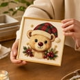 thumbnail image 4 of Christmas Pearl Diamond Art Kit for Adults 5D Sparkling Raised Bead Painting Set on Framed Canvas Complete DIY Craft with Little Bear Patterns Holiday Home Wall Decor Gift for Beginners, 4 of 8