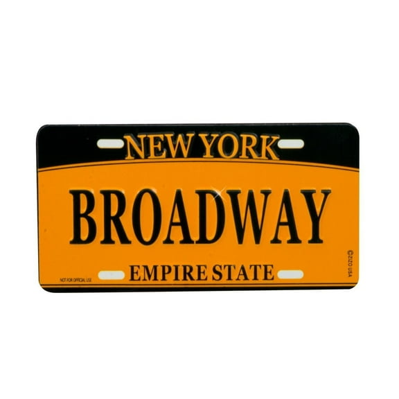 Souvenir Broadway License Plate Magnet
